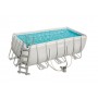 Bestway Power Steel 56456 piscina fuori terra Piscina con bordi Piscina rettangolare 8124 L Blu, Grigio (56456)