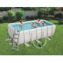 Bestway Power Steel 56456 piscina fuori terra Piscina con bordi Piscina rettangolare 8124 L Blu, Grigio (56456)