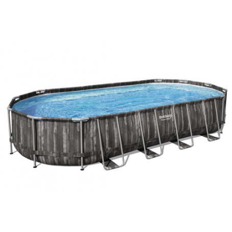 Bestway 5611T piscina fuori terra Piscina con bordi Piscina ovale 25495 L Legno (5611T)