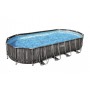 Bestway 5611T piscina fuori terra Piscina con bordi Piscina ovale 25495 L Legno (5611T)
