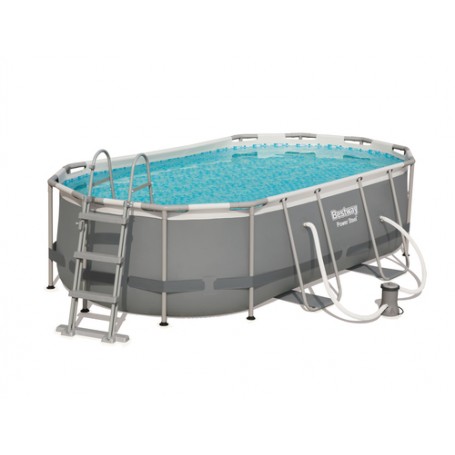 Bestway Power Steel 56620 piscina fuori terra Piscina con bordi 7250 L Blu, Grigio (56620)