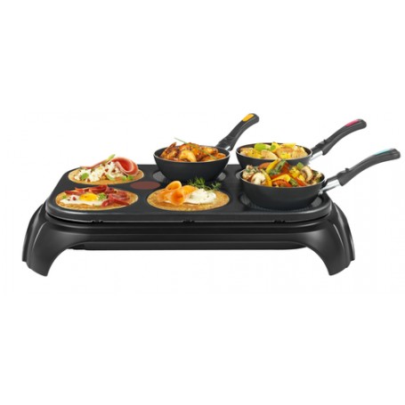 Tefal WokParty Duo PY5828 Nero, Acciaio inossidabile 1000 W (PY5828)