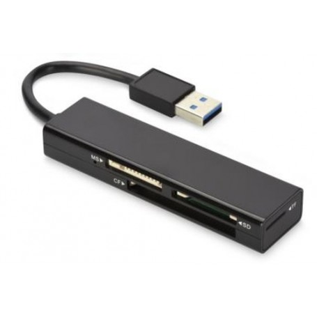 Ednet USB 3.0 MCR lettore di schede USB 3.2 Gen 1 (3.1 Gen 1) Nero (85240)