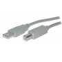S-Conn 3m USB 2.0 A - USB 2.0 B cavo USB USB A USB B Grigio (77023)