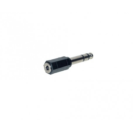 Alcasa AD-3563 adattatore per inversione del genere dei cavi 6.3mm 3.5mm Nero (AD-3563)