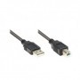 Alcasa 2510-5OFS cavo USB 5 m USB 2.0 USB A USB B Nero (2510-5OFS)
