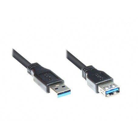 Alcasa 2711-S005 cavo USB 0,5 m USB 3.2 Gen 1 (3.1 Gen 1) USB A Nero (2711-S005)