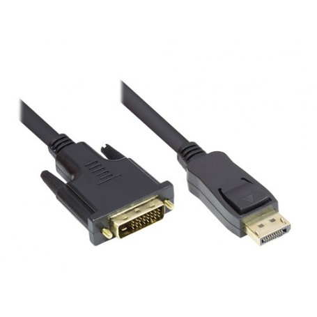 Alcasa DP-DVI1 cavo e adattatore video 1 m DisplayPort DVI-D Nero (DP-DVI1)