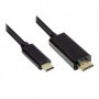 Alcasa GC-M0102 cavo e adattatore video 3 m HDMI tipo A (Standard) USB tipo-C Nero (GC-M0102)
