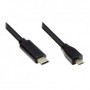 Alcasa GC-M0122 cavo USB 1 m USB 2.0 USB C Micro-USB B Nero (GC-M0122)