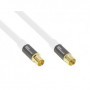 Alcasa GC-M2041 cavo coassiale RG-6/U 1 m IEC/Koax Bianco (GC-M2041)