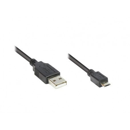 Alcasa 2510-MB003 cavo USB 0,3 m USB 2.0 USB A Micro-USB B Nero (2510-MB003)