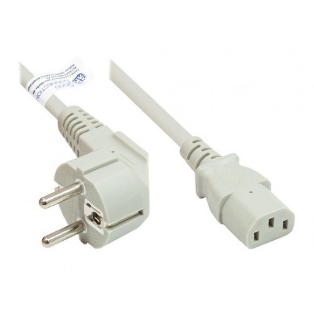 Alcasa P0130-GR030 cavo di alimentazione Bianco 3 m Spina di alimentazione di tipo E+F Accoppiatore C13 (P0130-GR030)