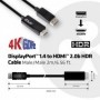 CLUB3D CAC-1082 cavo DisplayPort HDMI 2.0 Nero (CAC-1082)