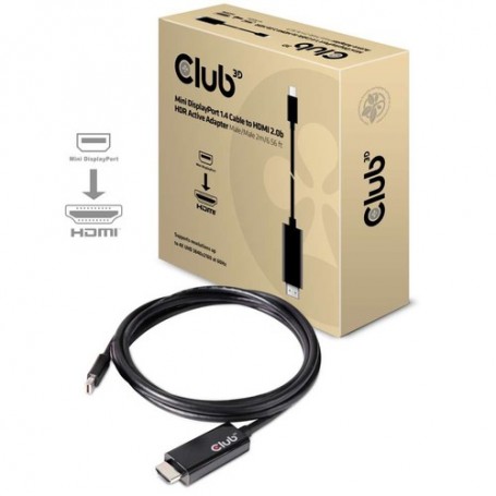 CLUB3D CAC-1182 cavo e adattatore video 2 m Mini DisplayPort HDMI tipo A (Standard) Nero (CAC-1182)
