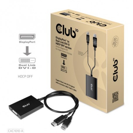 CLUB3D CAC-1010-A cavo e adattatore video 0,6 m DisplayPort DVI-D + USB (CAC-1010-A)