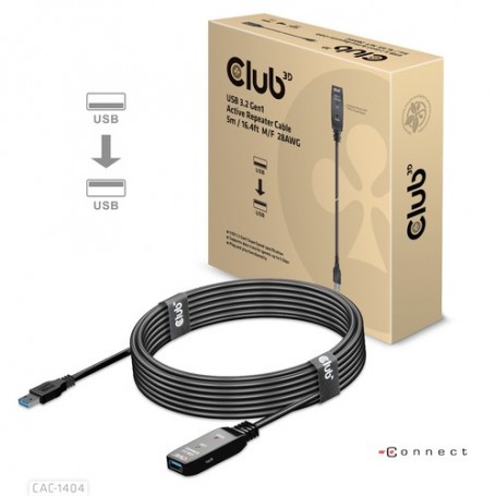 CLUB3D CAC-1404 cavo USB 5 m USB 3.2 Gen 1 (3.1 Gen 1) USB A Nero (CAC-1404)