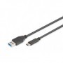 Digitus AK-880903-010-S cavo USB 1 m USB 2.0 USB C USB A Nero (AK-880903-010-S)