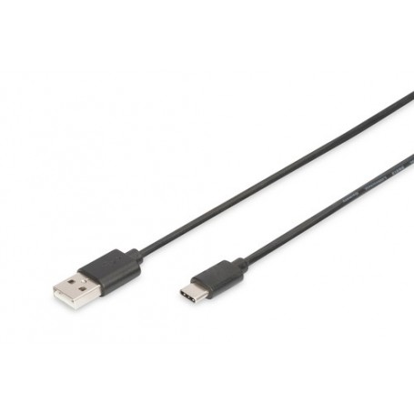 Digitus AK-300154-010-S cavo USB 1 m USB 2.0 2 x USB A USB C Nero (AK-300154-010-S)
