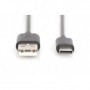 Digitus AK-300154-018-S cavo USB 1,8 m USB 2.0 2 x USB A USB C Nero (AK-300154-018-S)