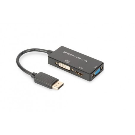 Digitus AK-340418-002-S cavo e adattatore video 0,2 m DP, HDMI DVI-D Nero (AK-340418-002-S)