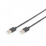 Digitus 1.0m USB 2.0 A/A cavo USB 1 m USB A Nero (AK-300101-010-S)