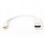 Digitus mini DP - HDMI, 0.15m 0,15 m Mini DisplayPort Bianco (AK-340404-001-W)