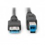 Digitus 1.8m, USB2.0-A/USB2.0-B cavo USB 1,8 m USB 3.2 Gen 1 (3.1 Gen 1) USB A USB B Nero (DB-300115-018-S)