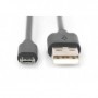 Digitus 1.8m, USB2.0-A/USB2.0 micro-B cavo USB 1,8 m Micro-USB B Nero (DB-300127-018-S)