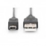 Digitus 1.8m, USB2.0-A/USB2.0 mini-B cavo USB 1,8 m USB A Mini-USB B Nero (DB-300130-018-S)