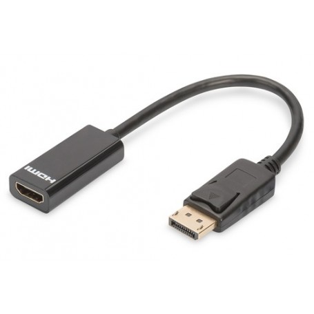 Digitus DisplayPort - HDMI 0,15 m Nero (DB-340400-001-S)