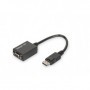 Digitus DP - HD15 0,15 m DisplayPort 1.2 Nero (DB-340403-001-S)