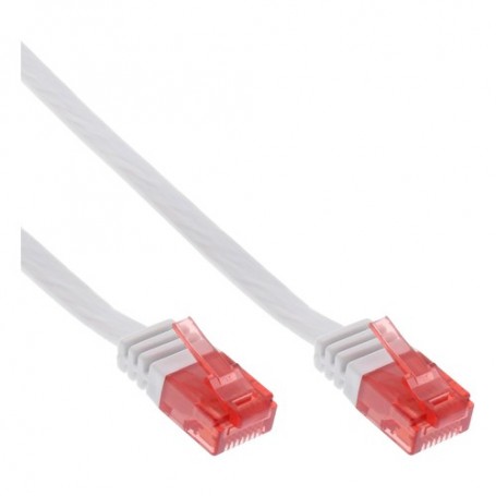 InLine Flat patch cord UTP Cat.6 1m White cavo di rete Cat6 U/UTP (UTP) (71601W)