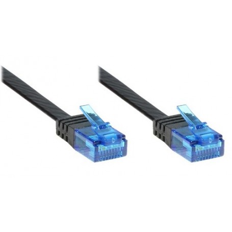 Alcasa 1m Cat. 6a, U/UTP cavo di rete Nero Cat6a U/UTP (UTP) (8060-HF015S)