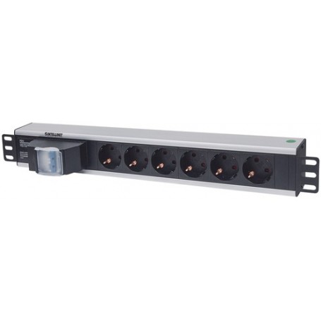 Intellinet 711432 unità di distribuzione dell'energia (PDU) 6 presa(e) AC 1.5U Nero, Grigio (711432)