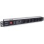 Intellinet 713962 unità di distribuzione dell'energia (PDU) 6 presa(e) AC 1.5U Nero (713962)