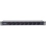 Intellinet 714037 unità di distribuzione dell'energia (PDU) 8 presa(e) AC 1U Alluminio, Nero (714037)