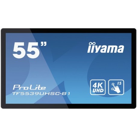 iiyama ProLite TF5539UHSC-B1AG monitor touch screen 139,7 cm (55") 3840 x 2160 Pixel Multi-touch Multi utente  (TF5539UHSC-B1AG)
