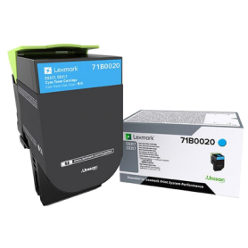 Lexmark 71B0020 cartuccia toner 1 pz Originale Ciano (71B0020)