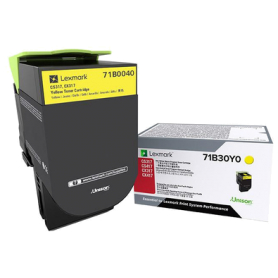 Lexmark 71B0040 cartuccia toner 1 pz Originale Giallo (71B0040)