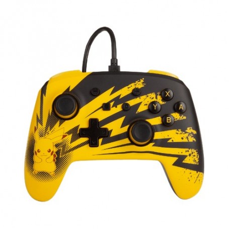 PowerA Pokémon Enhanced Nero, Giallo USB Gamepad Analogico/Digitale Nintendo Switch, Nintendo Switch Lite (1516985-01)