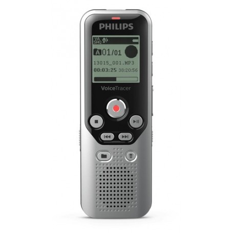 Philips DVT1250 dittafono Memoria interna e scheda di memoria Nero, Grigio (DVT1250)