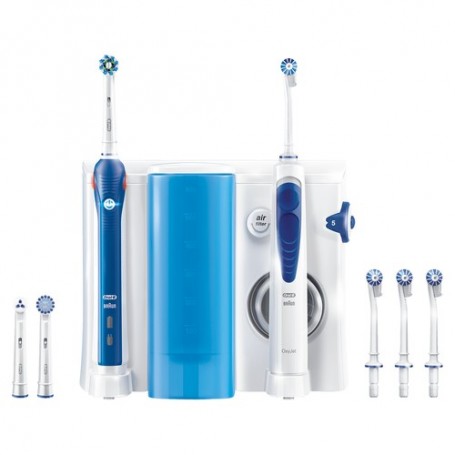 Oral-B PRO 2000 + Oxyjet Adulto Spazzolino rotante-oscillante Blu, Bianco (80311065)
