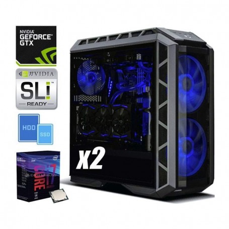 PC Gaming  EXTREME GTX2 i7-8700K 3.7GHz/12MB(6CORE)/LIQUID+32GB+(3.25TB)M.2 250 SSD EVO960+3TB+2xMSI (EXT_GTX2_8700K_1080TI_32G)