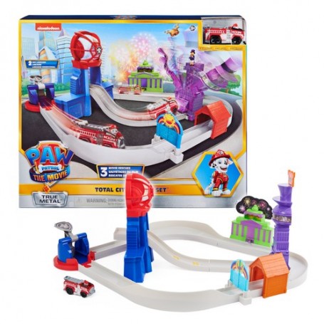 PAW Patrol True Metal Total City Rescue Movie Track Set with Exclusive Marshall Vehicle pista giocattolo (6061056)