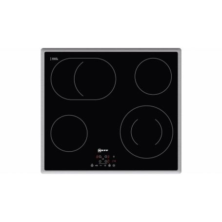 Neff T18B42N2 Piano cottura, vetroceramica, larghezza 60 cm, pulsanti sensore, telaio in acciaio inossidabile (TB1842 (T18B42N2)