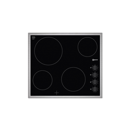 Neff TBK1640N (T16BK40N0) Piano cottura in vetroceramica, larghezza 60 cm, struttura in acciaio inossidabile, nero (TBK1640N)
