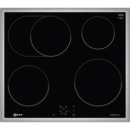 Piano cottura a induzione in vetroceramica Neff MBR 4660 NK (M46BR60N0K), acciaio inox (M46BR60N0K)