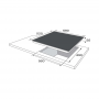 Piano cottura a gas Amica KMG13174C, larghezza 60 cm, vetroceramica, accensione termoelettrica, griglie in ghisa (KMG13174C)