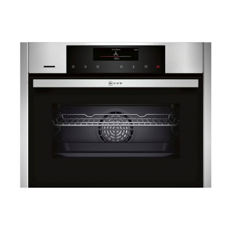Neff CFT1624H A + forno a vapore compatto, 60 cm di larghezza, 47 L, CircoTherm, EasyClean, acciaio inossidabile (C1 (C16FT24H0)